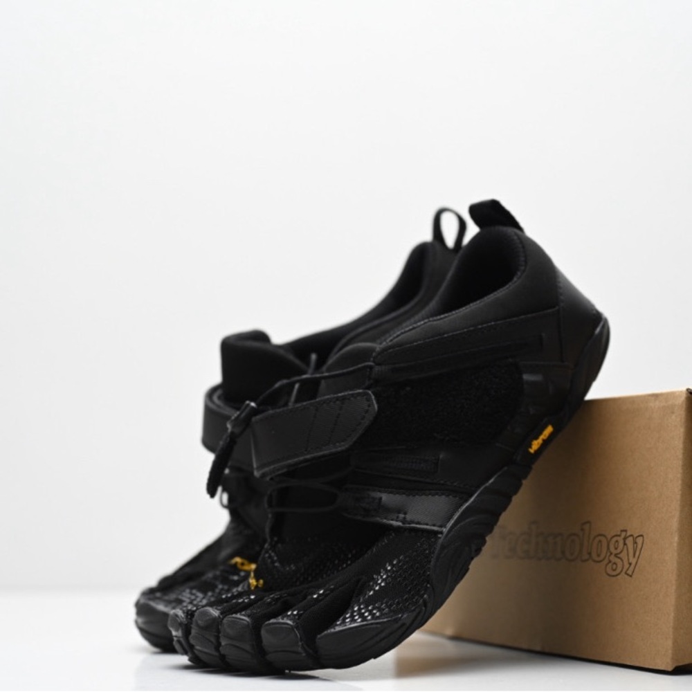 Vibram  Black Five-Toe Athletic Shoes with Strap - Picture 5 of 6